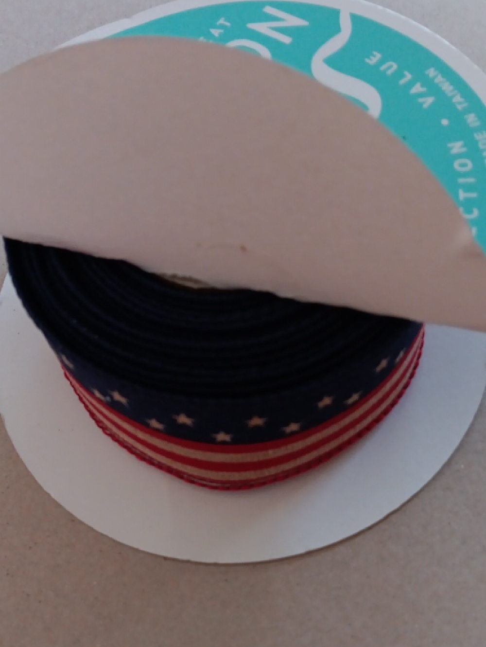 RG Ribbon Red Blue Cream Craft Ribbon - Picture 4 of 7
